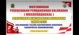 MUSRENBANGKAL Penyusunan Rencana Kerja Kalurahan Tileng Tahun 2023